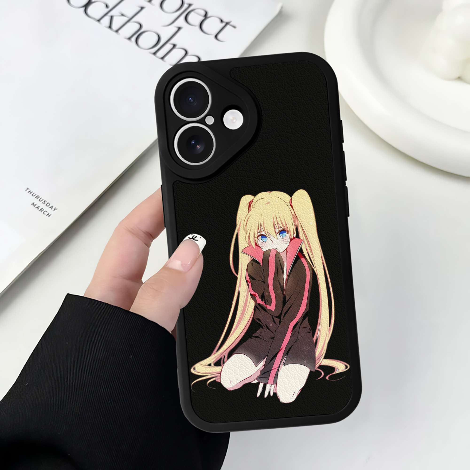 （画像用） NARUTO -ナルト- うずまき ナルト Uzumaki Naruto 【iPhone 16シリーズ対応】シリコンスマホケース（レザー調） 材質：シリコン